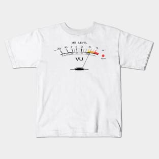 Volume VU Meter Vintage Audio Engineer Recording Studio Gear Head Musician Guitar Shirt Classic Retro Version Kids T-Shirt